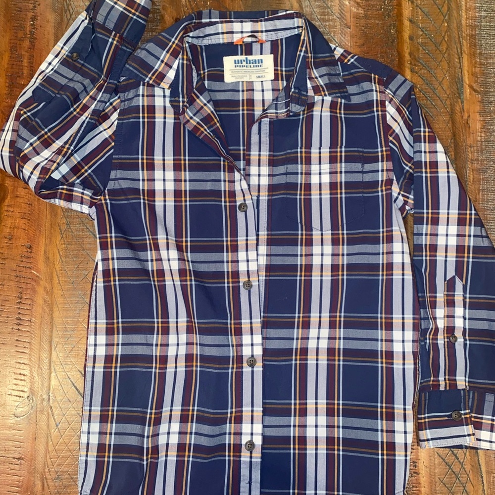 Youth boys button up shirt